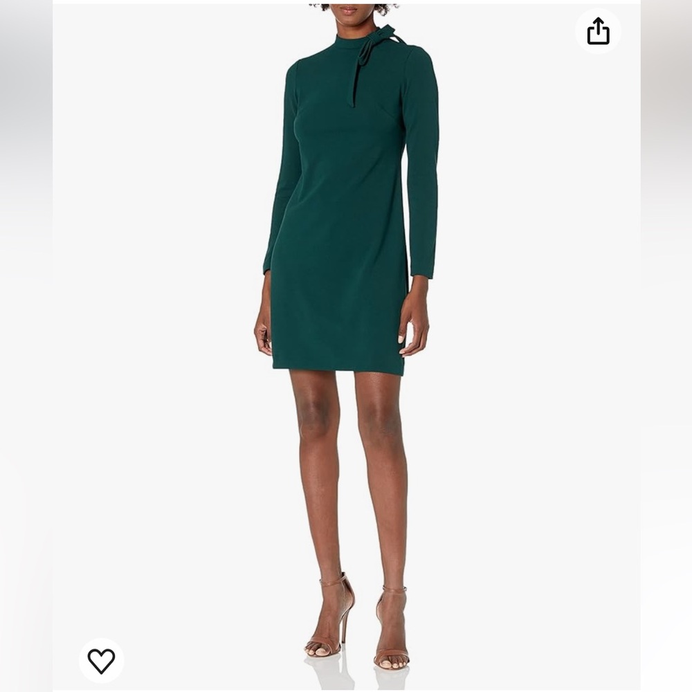 NWT Calvin Klein Women’s Long Sleeve Dress with Ti Neck Detail Size: 8